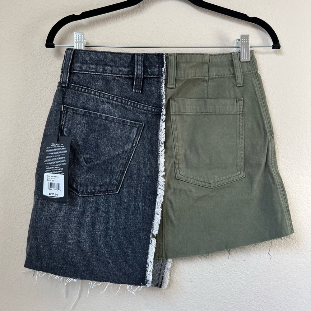 NWT Hudson color block asymmetrical frayed mini s… - image 8